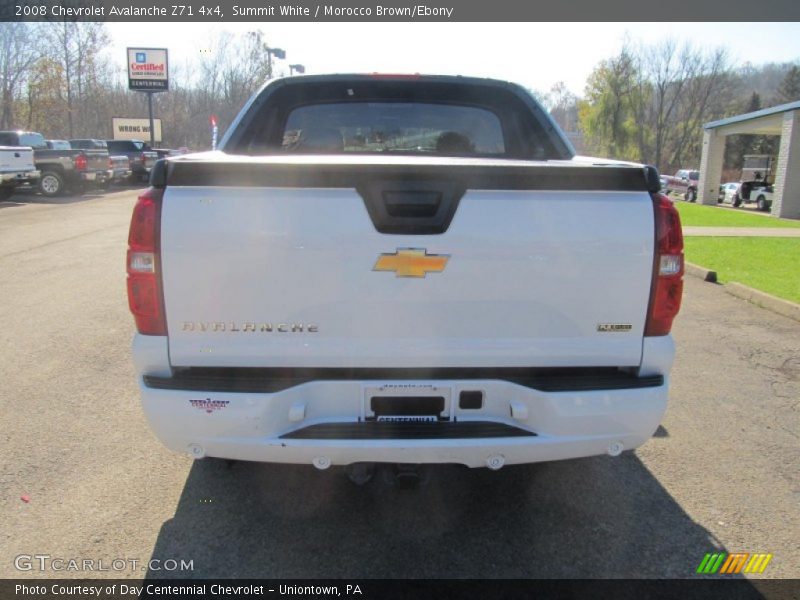 Summit White / Morocco Brown/Ebony 2008 Chevrolet Avalanche Z71 4x4