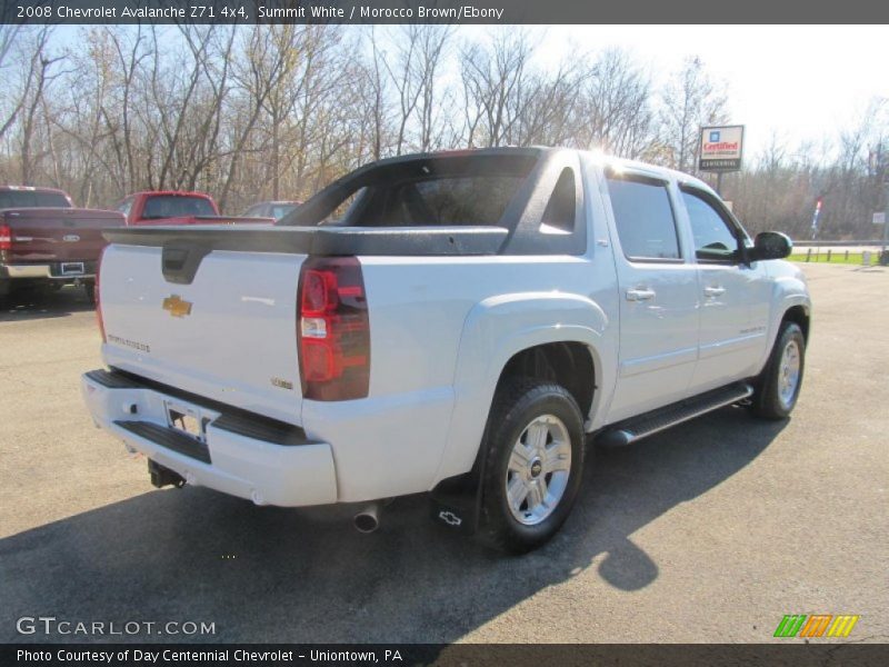 Summit White / Morocco Brown/Ebony 2008 Chevrolet Avalanche Z71 4x4