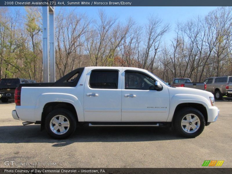 Summit White / Morocco Brown/Ebony 2008 Chevrolet Avalanche Z71 4x4