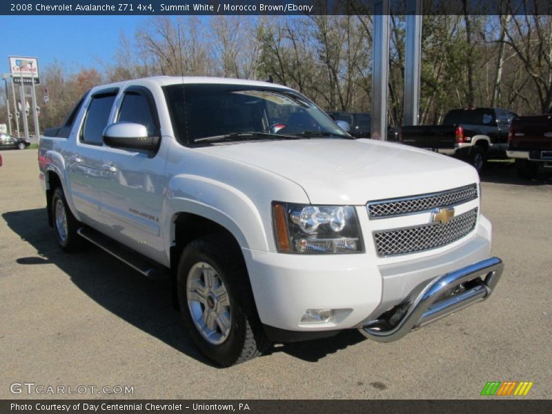 Summit White / Morocco Brown/Ebony 2008 Chevrolet Avalanche Z71 4x4