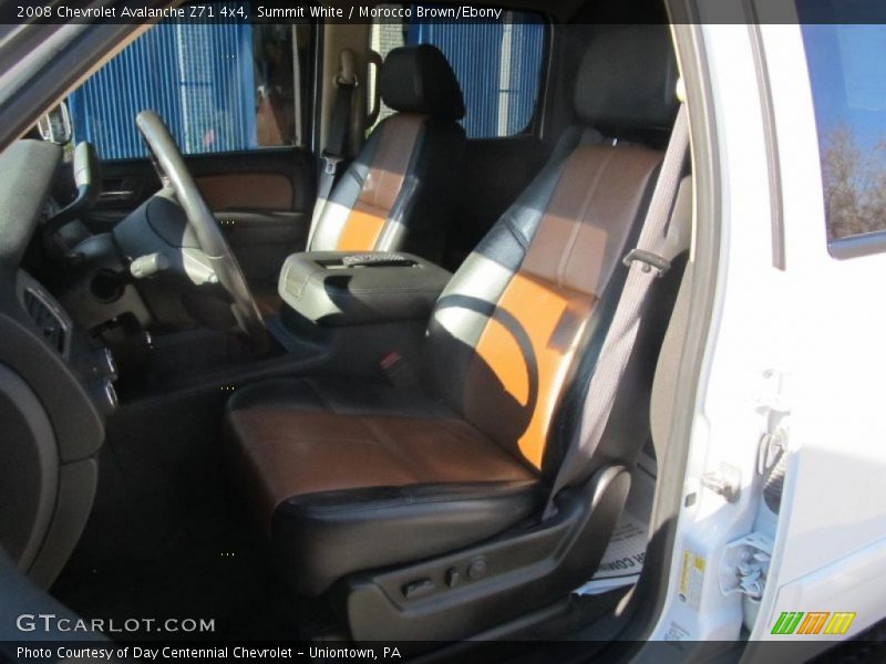 Summit White / Morocco Brown/Ebony 2008 Chevrolet Avalanche Z71 4x4