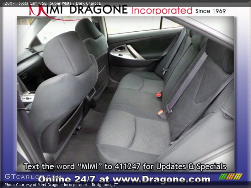 Super White / Dark Charcoal 2007 Toyota Camry SE