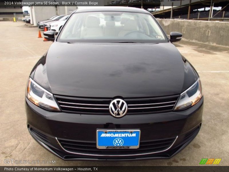 Black / Cornsilk Beige 2014 Volkswagen Jetta SE Sedan