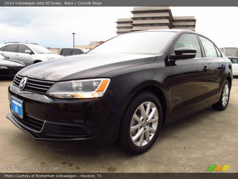Black / Cornsilk Beige 2014 Volkswagen Jetta SE Sedan
