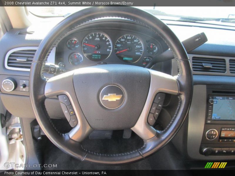 Summit White / Morocco Brown/Ebony 2008 Chevrolet Avalanche Z71 4x4