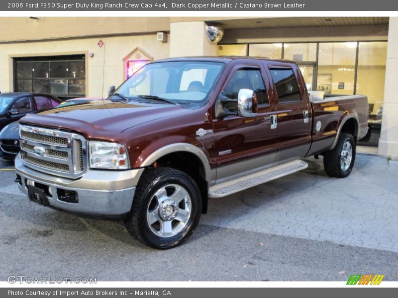 Dark Copper Metallic / Castano Brown Leather 2006 Ford F350 Super Duty King Ranch Crew Cab 4x4