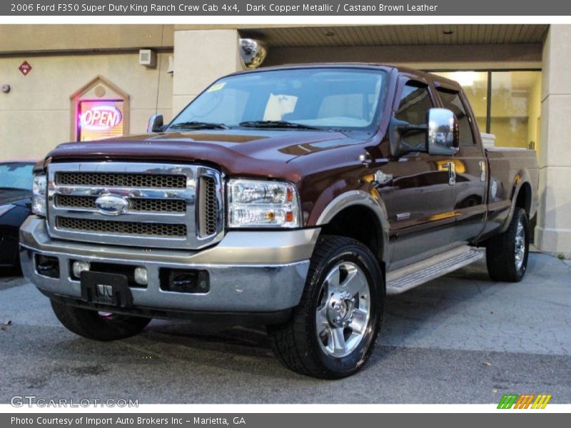 Dark Copper Metallic / Castano Brown Leather 2006 Ford F350 Super Duty King Ranch Crew Cab 4x4