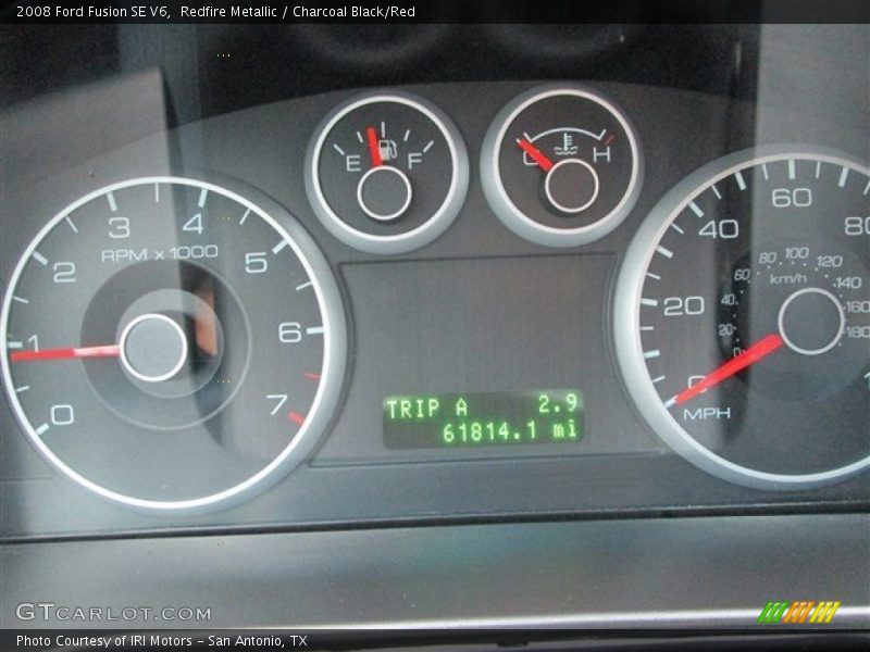 Redfire Metallic / Charcoal Black/Red 2008 Ford Fusion SE V6