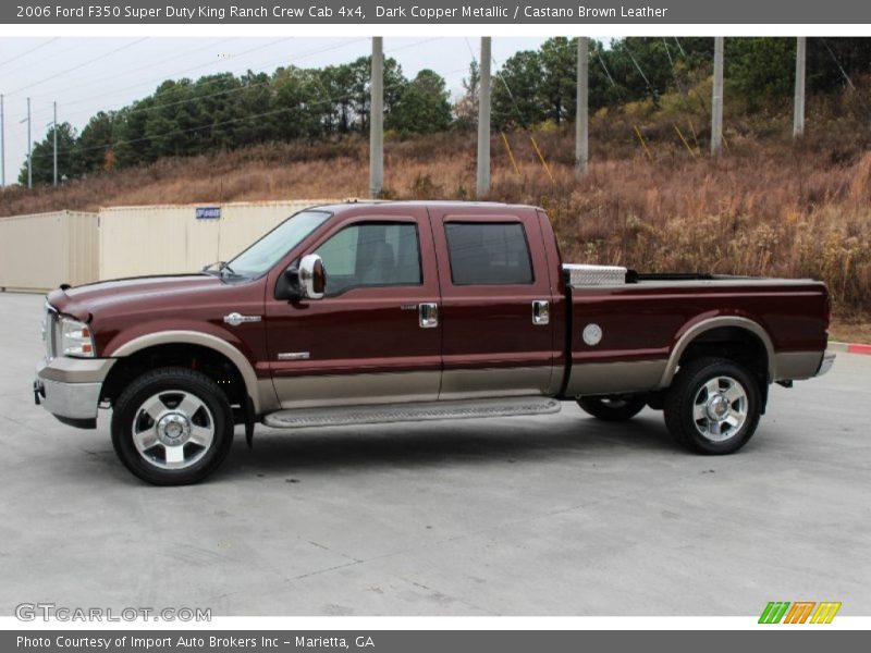 Dark Copper Metallic / Castano Brown Leather 2006 Ford F350 Super Duty King Ranch Crew Cab 4x4