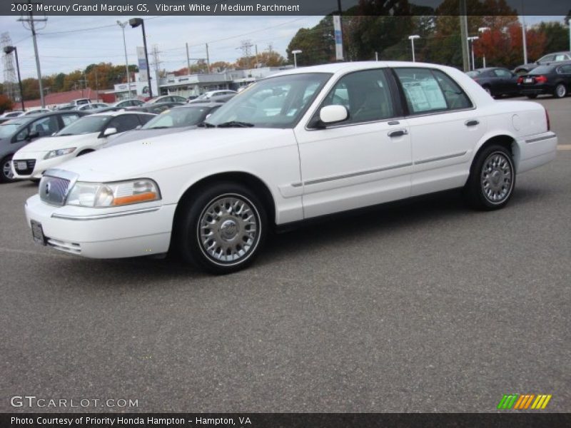 Vibrant White / Medium Parchment 2003 Mercury Grand Marquis GS