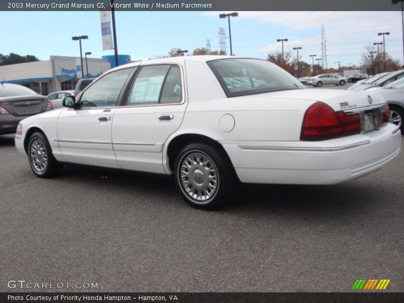 Vibrant White / Medium Parchment 2003 Mercury Grand Marquis GS