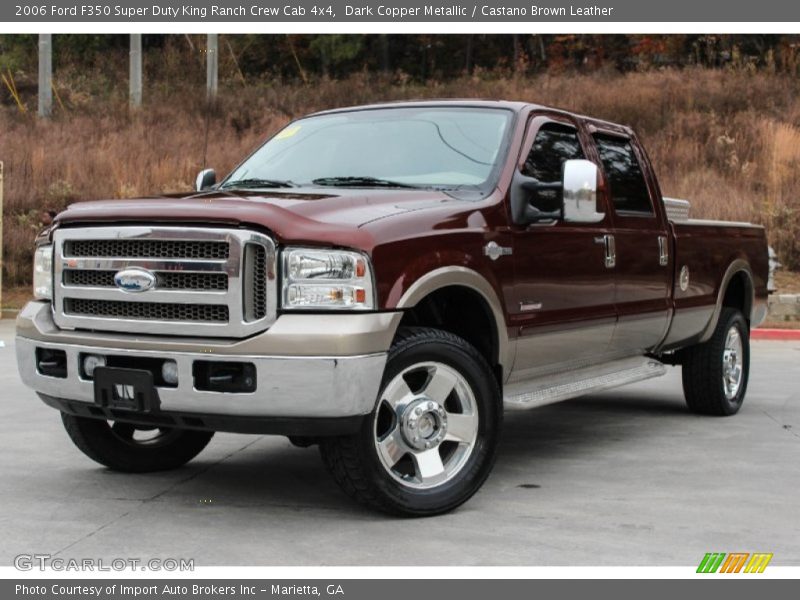 Dark Copper Metallic / Castano Brown Leather 2006 Ford F350 Super Duty King Ranch Crew Cab 4x4