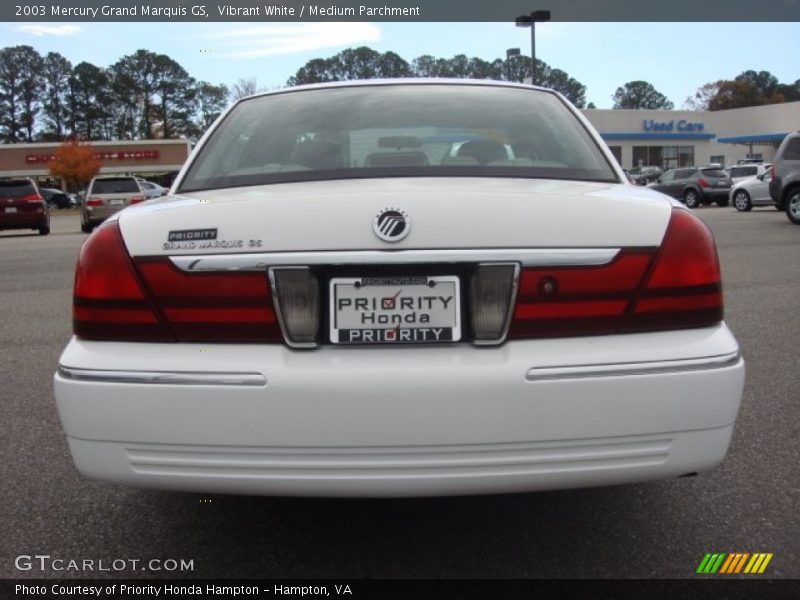 Vibrant White / Medium Parchment 2003 Mercury Grand Marquis GS