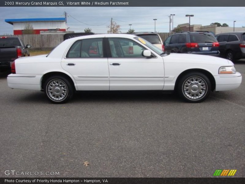 Vibrant White / Medium Parchment 2003 Mercury Grand Marquis GS