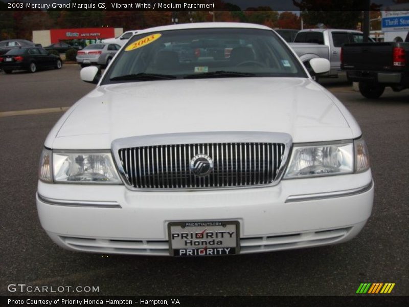 Vibrant White / Medium Parchment 2003 Mercury Grand Marquis GS