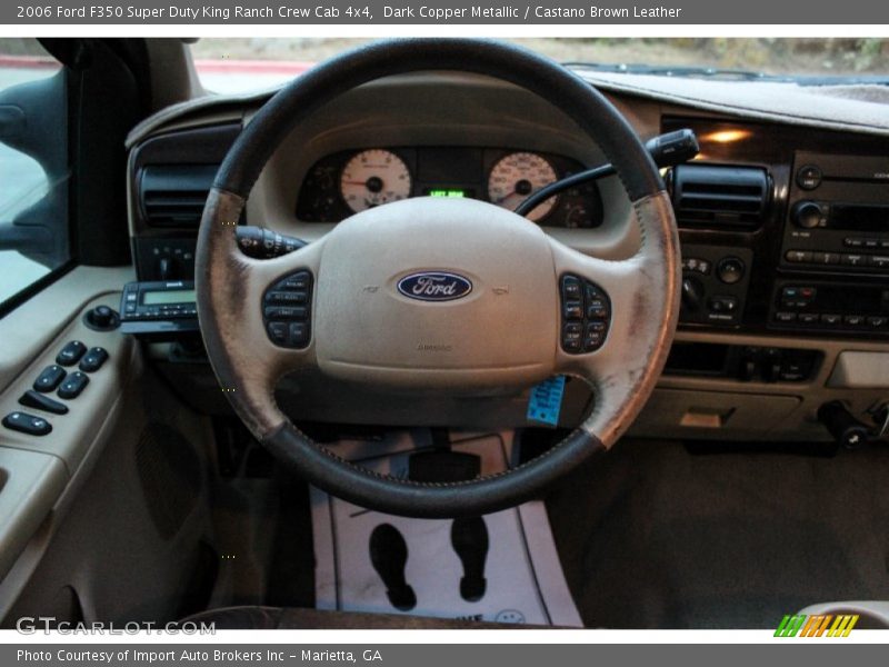 Dark Copper Metallic / Castano Brown Leather 2006 Ford F350 Super Duty King Ranch Crew Cab 4x4