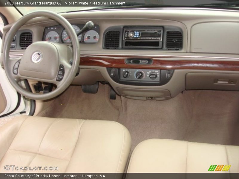 Vibrant White / Medium Parchment 2003 Mercury Grand Marquis GS
