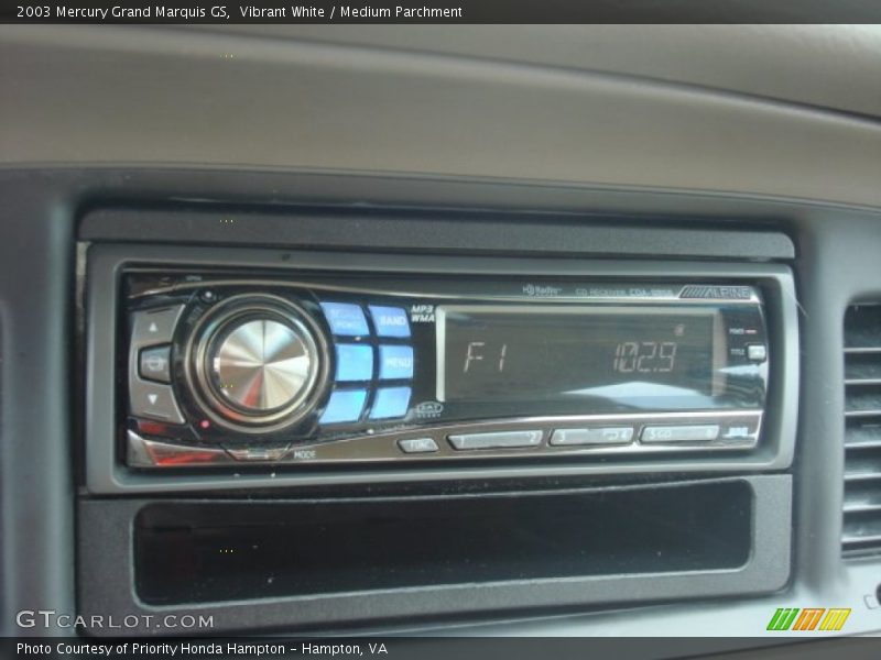 Vibrant White / Medium Parchment 2003 Mercury Grand Marquis GS