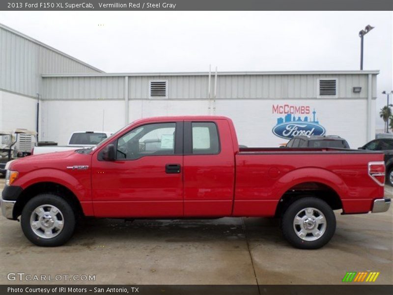 Vermillion Red / Steel Gray 2013 Ford F150 XL SuperCab