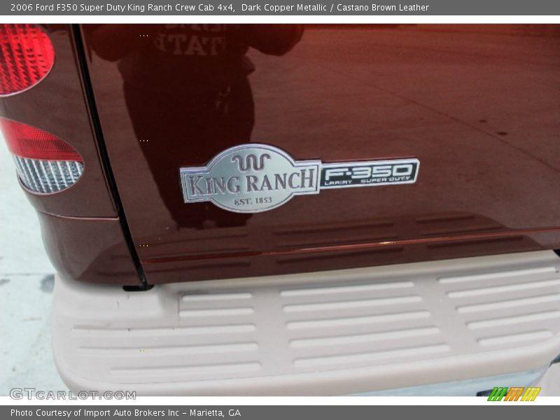 Dark Copper Metallic / Castano Brown Leather 2006 Ford F350 Super Duty King Ranch Crew Cab 4x4