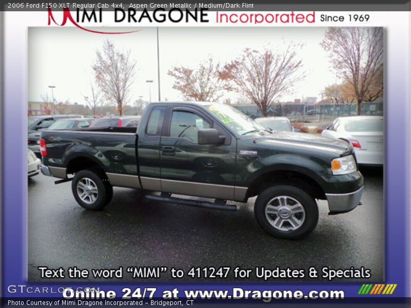 Aspen Green Metallic / Medium/Dark Flint 2006 Ford F150 XLT Regular Cab 4x4