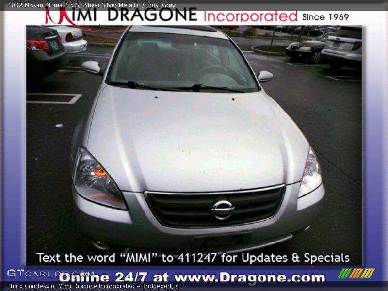 Sheer Silver Metallic / Frost Gray 2002 Nissan Altima 2.5 S