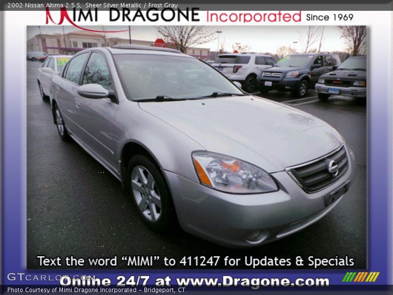 Sheer Silver Metallic / Frost Gray 2002 Nissan Altima 2.5 S