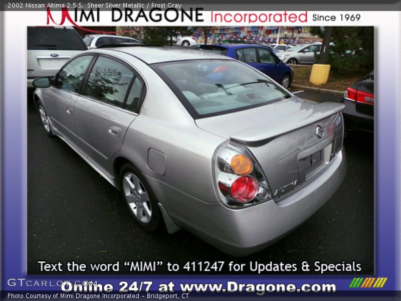 Sheer Silver Metallic / Frost Gray 2002 Nissan Altima 2.5 S