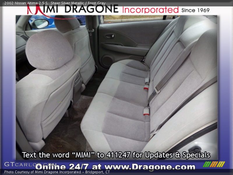 Sheer Silver Metallic / Frost Gray 2002 Nissan Altima 2.5 S