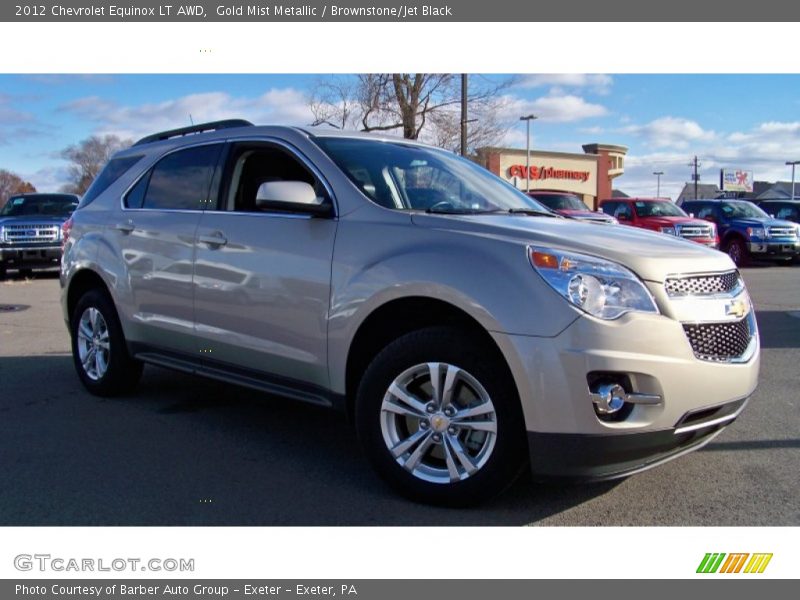 Gold Mist Metallic / Brownstone/Jet Black 2012 Chevrolet Equinox LT AWD