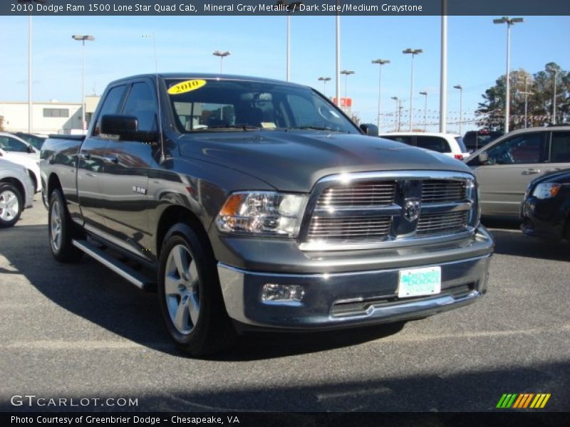Mineral Gray Metallic / Dark Slate/Medium Graystone 2010 Dodge Ram 1500 Lone Star Quad Cab