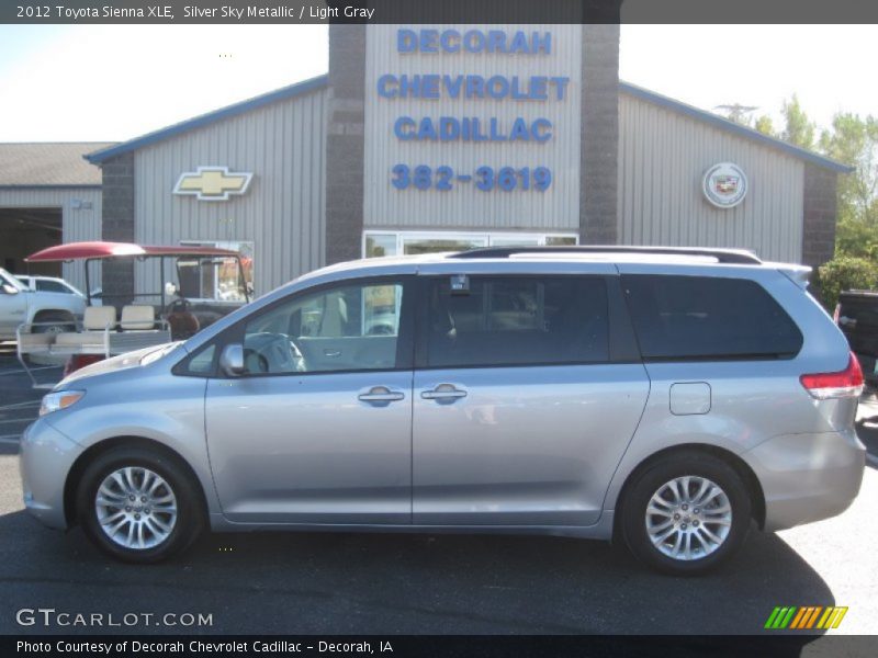 Silver Sky Metallic / Light Gray 2012 Toyota Sienna XLE