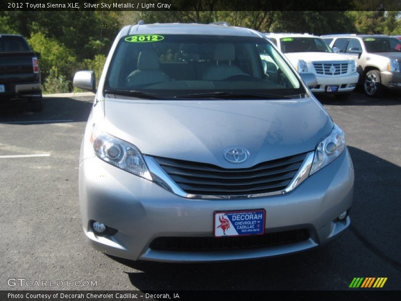 Silver Sky Metallic / Light Gray 2012 Toyota Sienna XLE