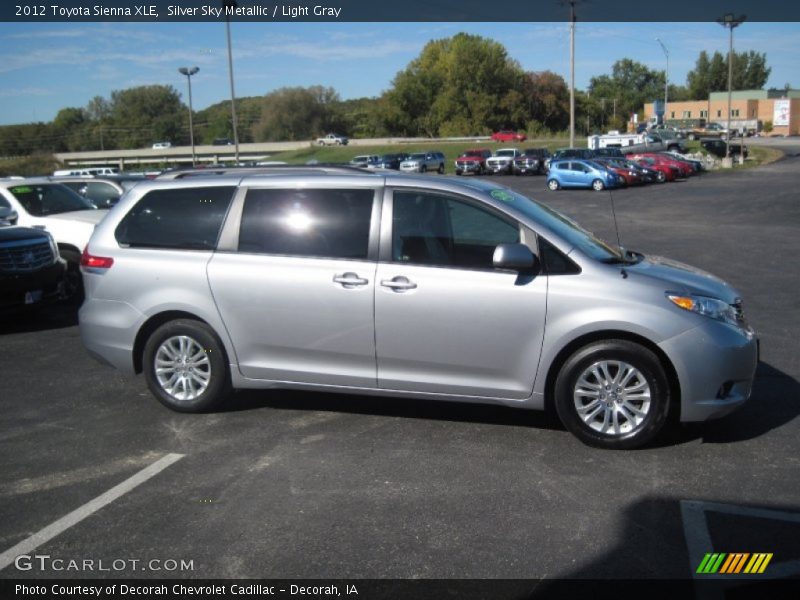 Silver Sky Metallic / Light Gray 2012 Toyota Sienna XLE