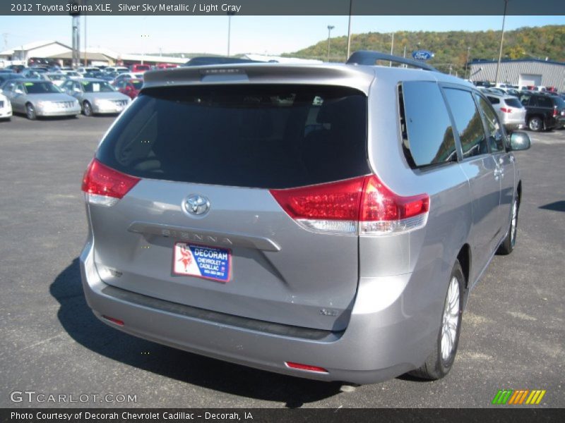 Silver Sky Metallic / Light Gray 2012 Toyota Sienna XLE
