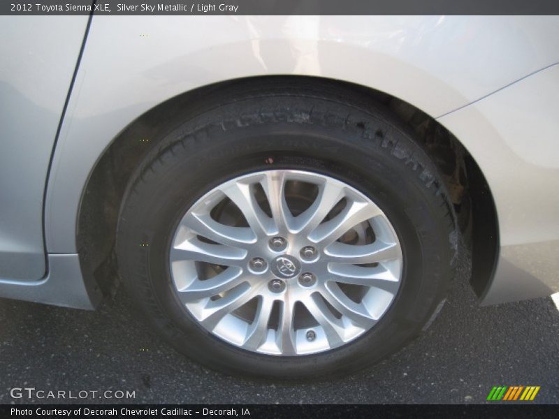 Silver Sky Metallic / Light Gray 2012 Toyota Sienna XLE