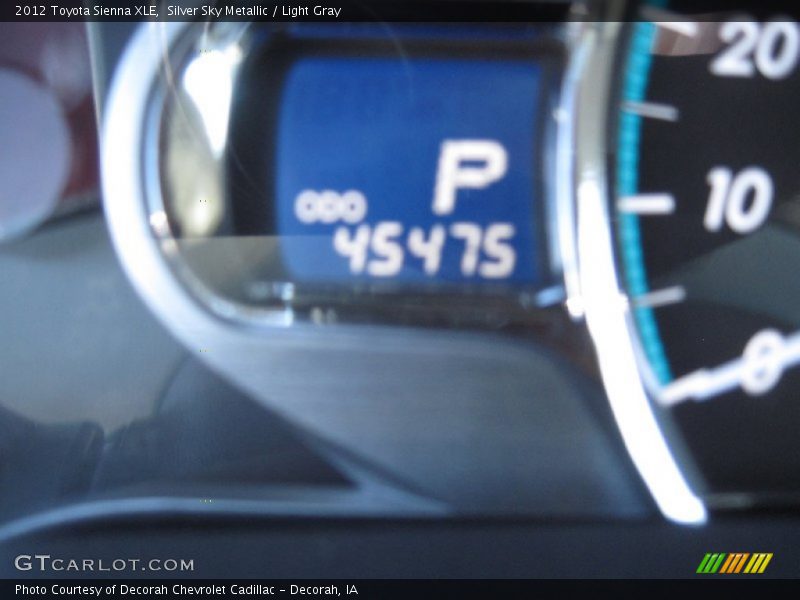 Silver Sky Metallic / Light Gray 2012 Toyota Sienna XLE