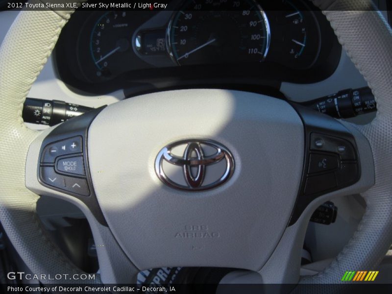 Silver Sky Metallic / Light Gray 2012 Toyota Sienna XLE