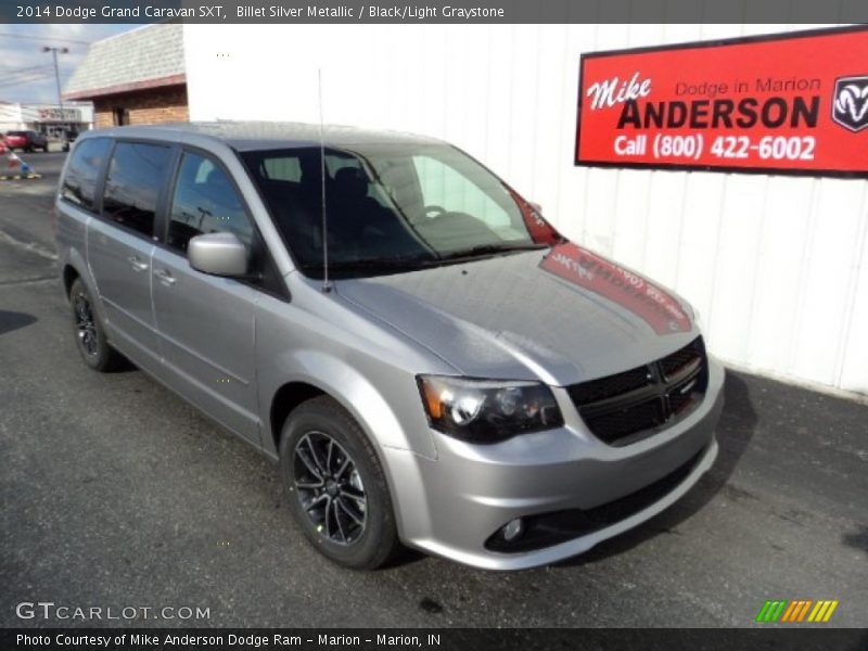 Billet Silver Metallic / Black/Light Graystone 2014 Dodge Grand Caravan SXT