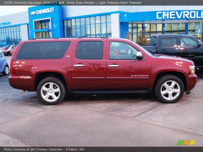 Deep Ruby Metallic / Light Titanium/Dark Titanium 2008 Chevrolet Suburban 1500 LTZ 4x4