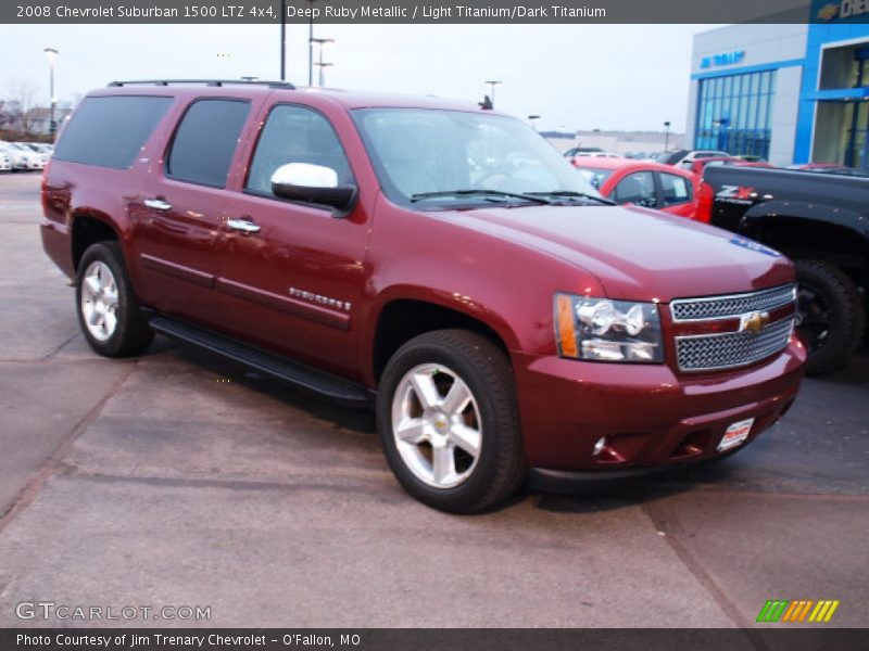 Deep Ruby Metallic / Light Titanium/Dark Titanium 2008 Chevrolet Suburban 1500 LTZ 4x4
