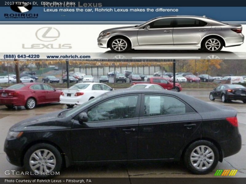 Ebony Black / Black 2013 Kia Forte EX