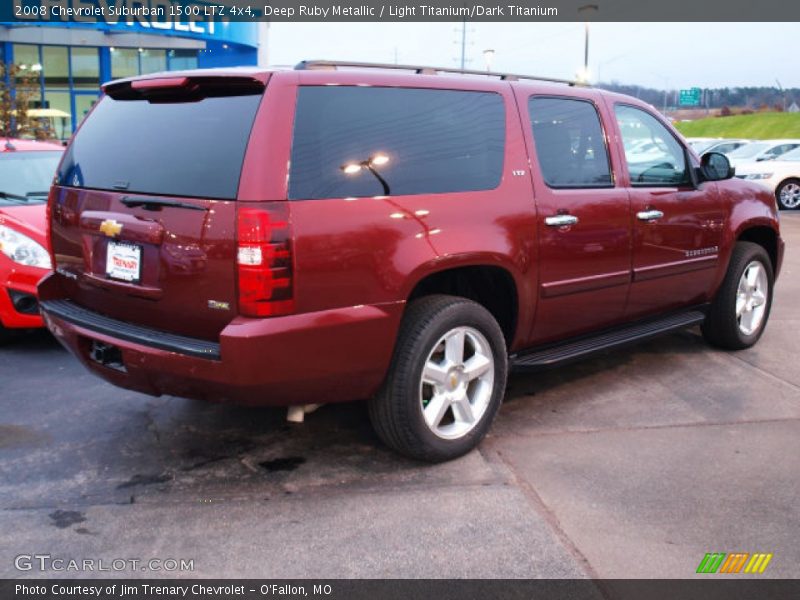 Deep Ruby Metallic / Light Titanium/Dark Titanium 2008 Chevrolet Suburban 1500 LTZ 4x4