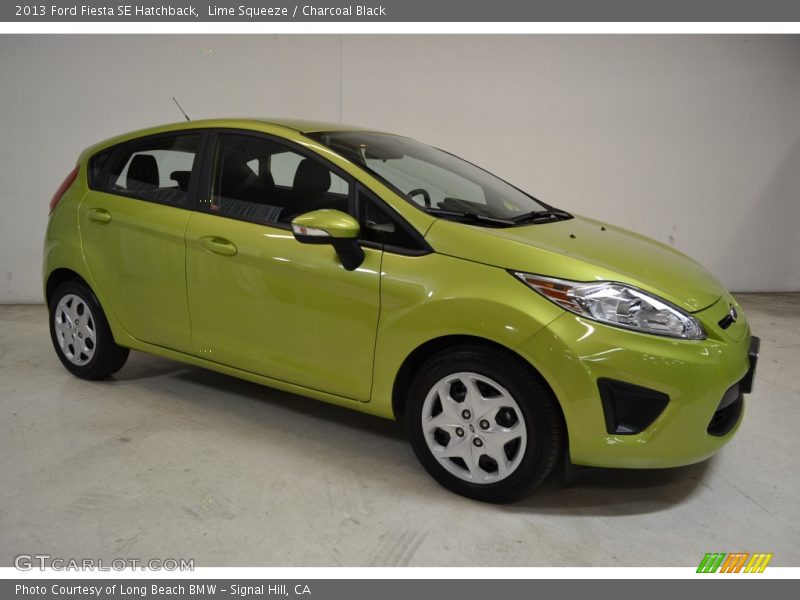 Lime Squeeze / Charcoal Black 2013 Ford Fiesta SE Hatchback