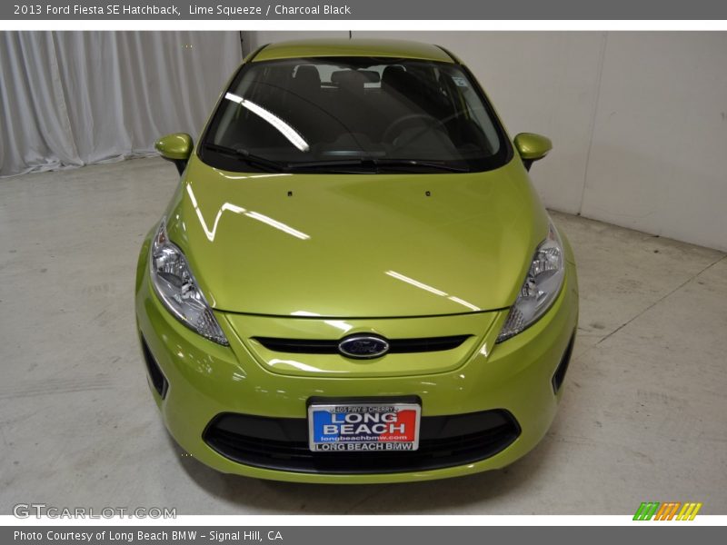 Lime Squeeze / Charcoal Black 2013 Ford Fiesta SE Hatchback