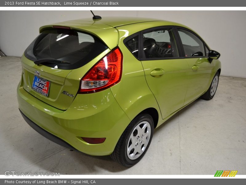Lime Squeeze / Charcoal Black 2013 Ford Fiesta SE Hatchback