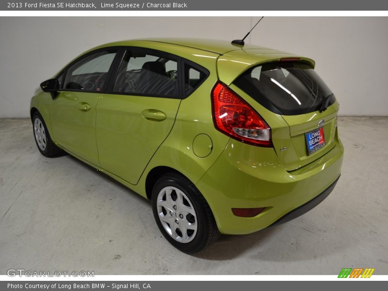 Lime Squeeze / Charcoal Black 2013 Ford Fiesta SE Hatchback