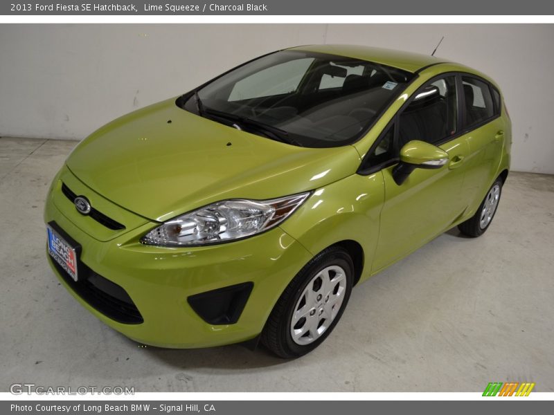 Lime Squeeze / Charcoal Black 2013 Ford Fiesta SE Hatchback