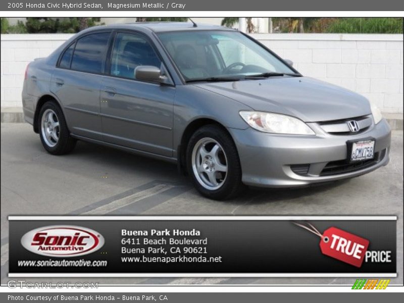 Magnesium Metallic / Gray 2005 Honda Civic Hybrid Sedan