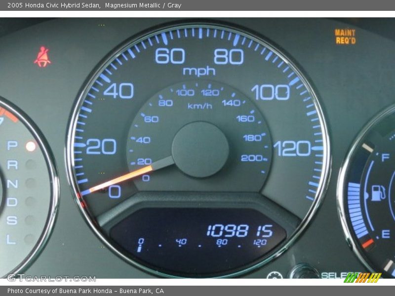 Magnesium Metallic / Gray 2005 Honda Civic Hybrid Sedan